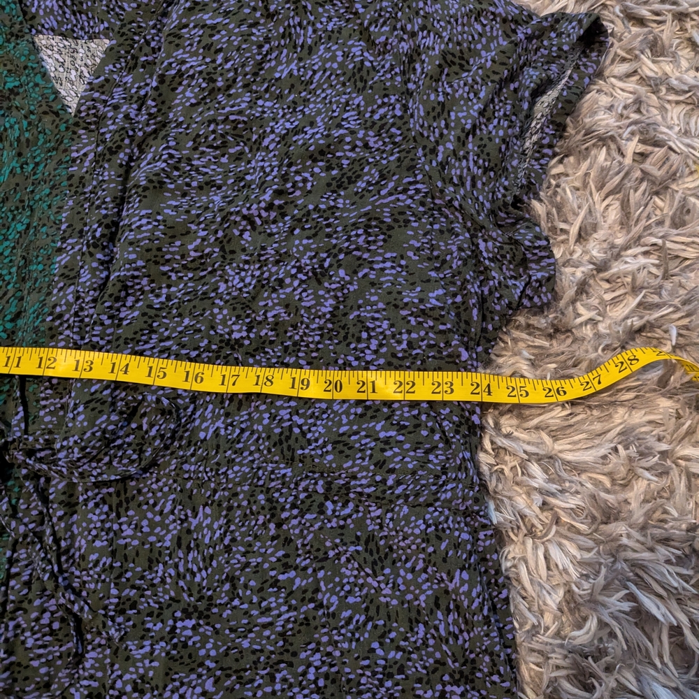 Elegant Green and Purple Women's Dress - Picture 3 of 4